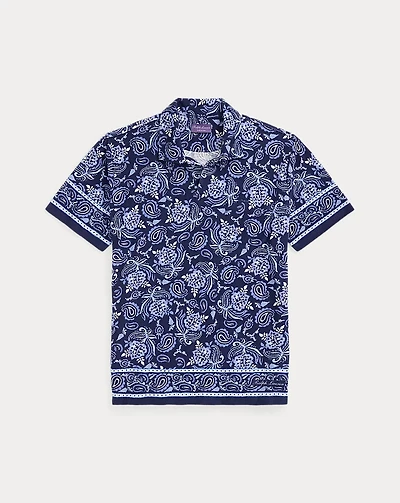 Paisley-Print Riviera Terry Polo Shirt