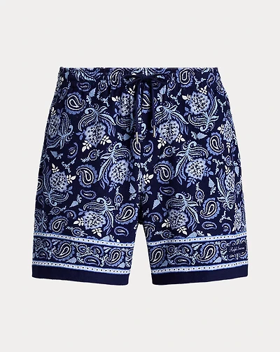 Paisley-Print Terry Short