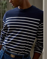 Striped Lisle Long-Sleeve T-Shirt 