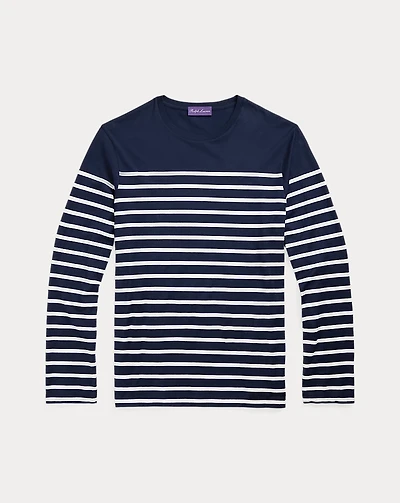 Striped Lisle Long-Sleeve T-Shirt 