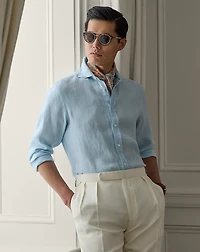 Basket-Weave Linen Shirt