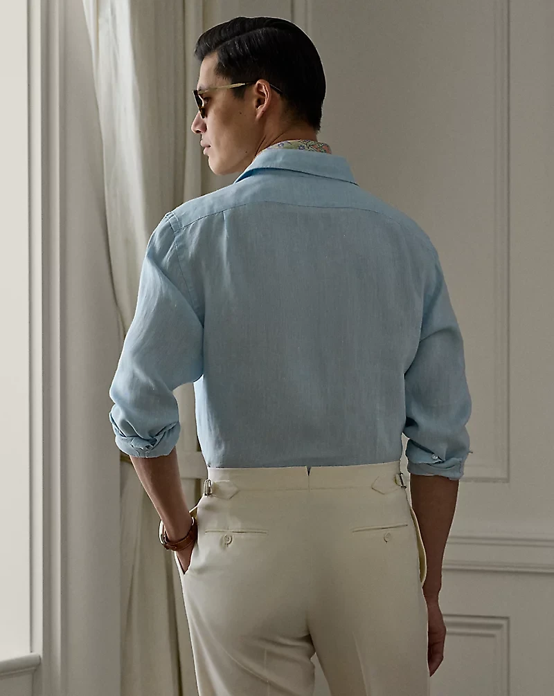 Basket-Weave Linen Shirt