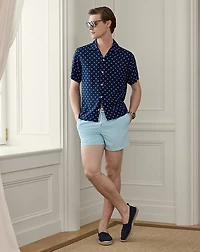 Geometric-Print Camp Shirt