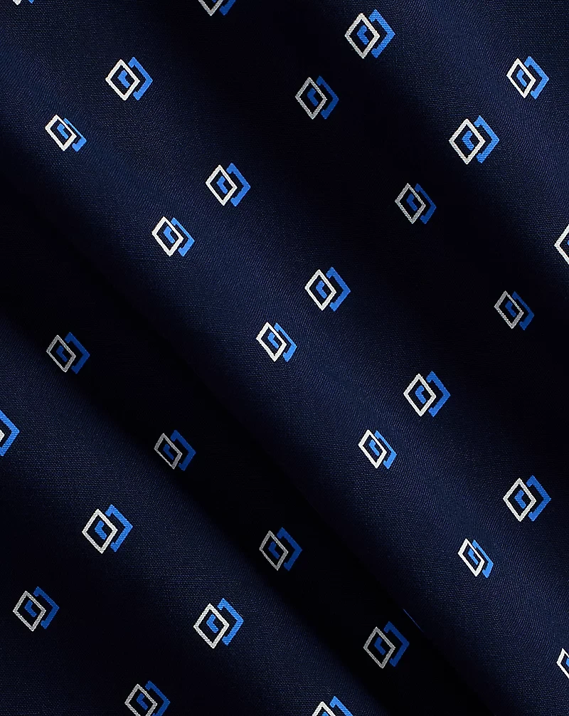 Geometric-Print Camp Shirt