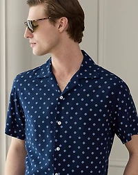 Geometric-Print Camp Shirt