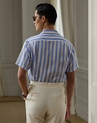 Striped Linen Camp Shirt