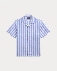Striped Linen Camp Shirt