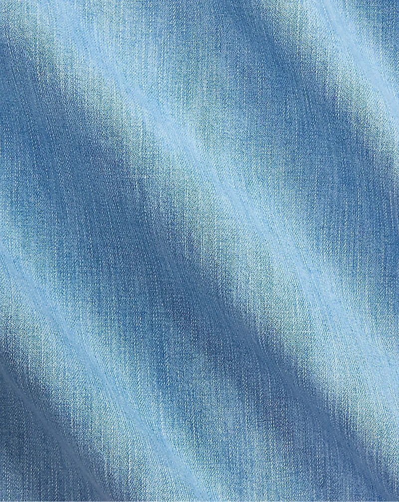 Cotton-Linen Denim Western Shirt