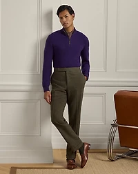 Birdseye Cashmere Quarter-Zip Sweater
