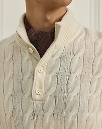 Cable-Knit Cashmere Mockneck Sweater