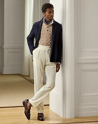 Cable-Knit Cashmere Mockneck Sweater