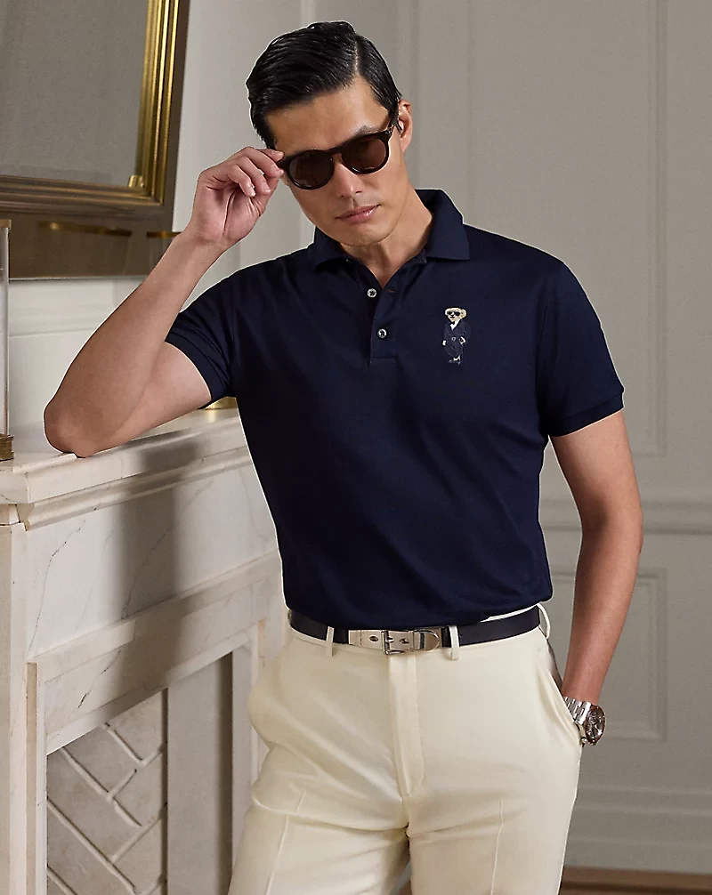 Custom Slim Polo Bear Piqué Polo Shirt 