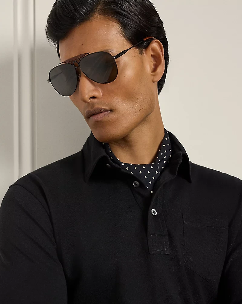 Cotton-Cashmere Piqué Polo Shirt