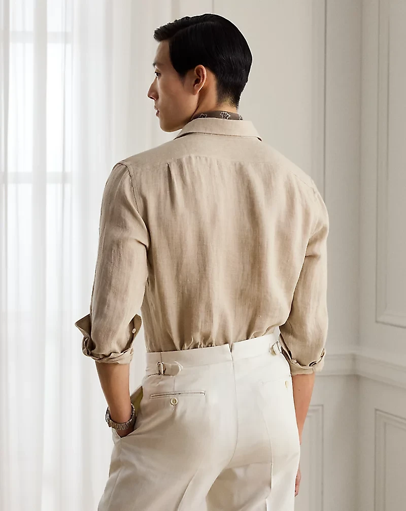 Tick-Weave Linen Shirt