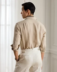 Tick-Weave Linen Shirt