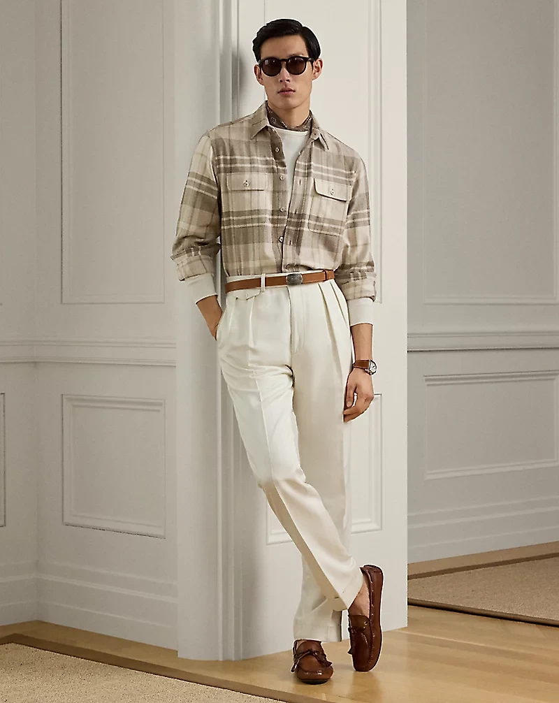 Plaid Cashmere Shirt