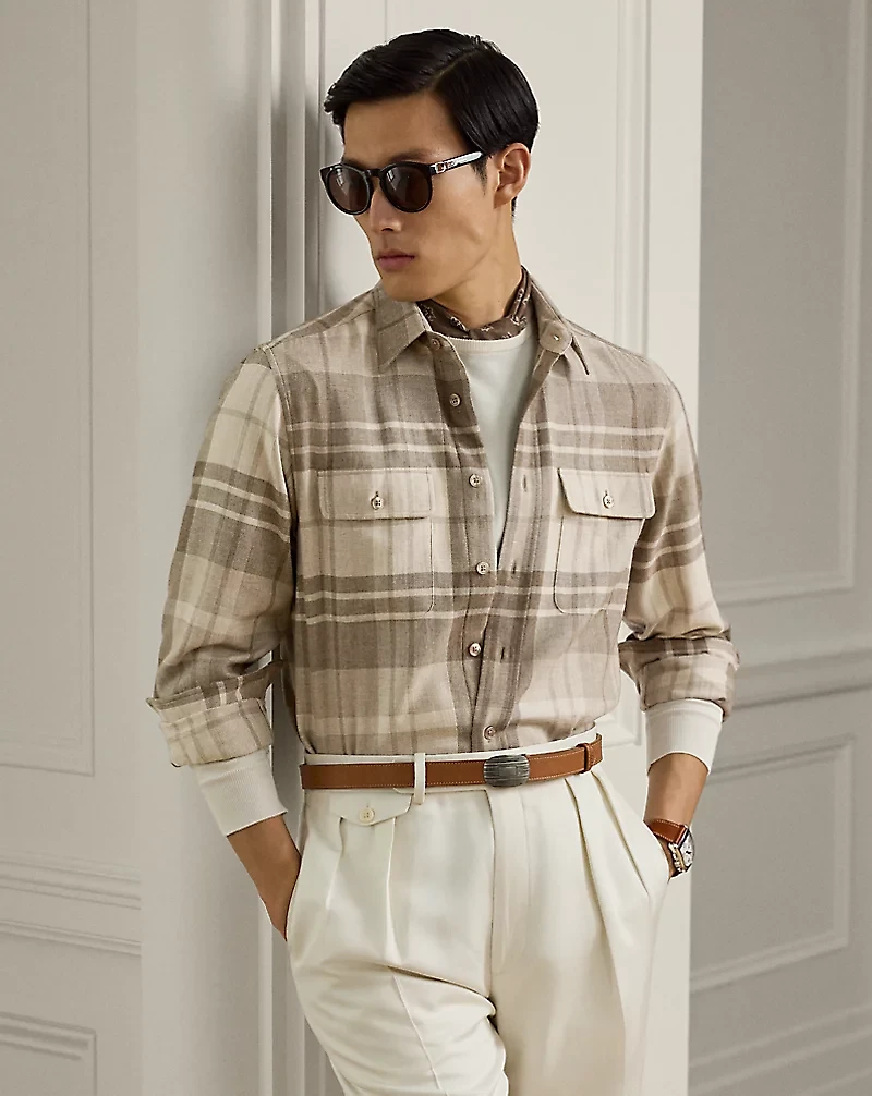 Plaid Cashmere Shirt