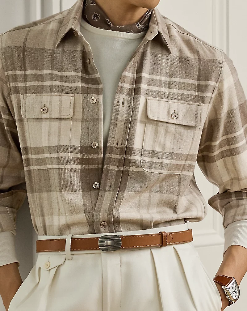 Plaid Cashmere Shirt
