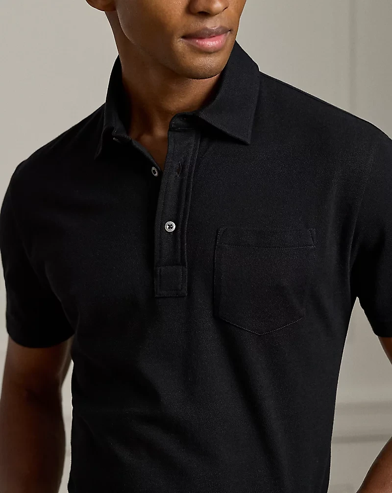 Cotton-Cashmere Piqué Polo Shirt