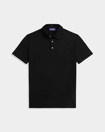 Cotton-Cashmere Piqué Polo Shirt