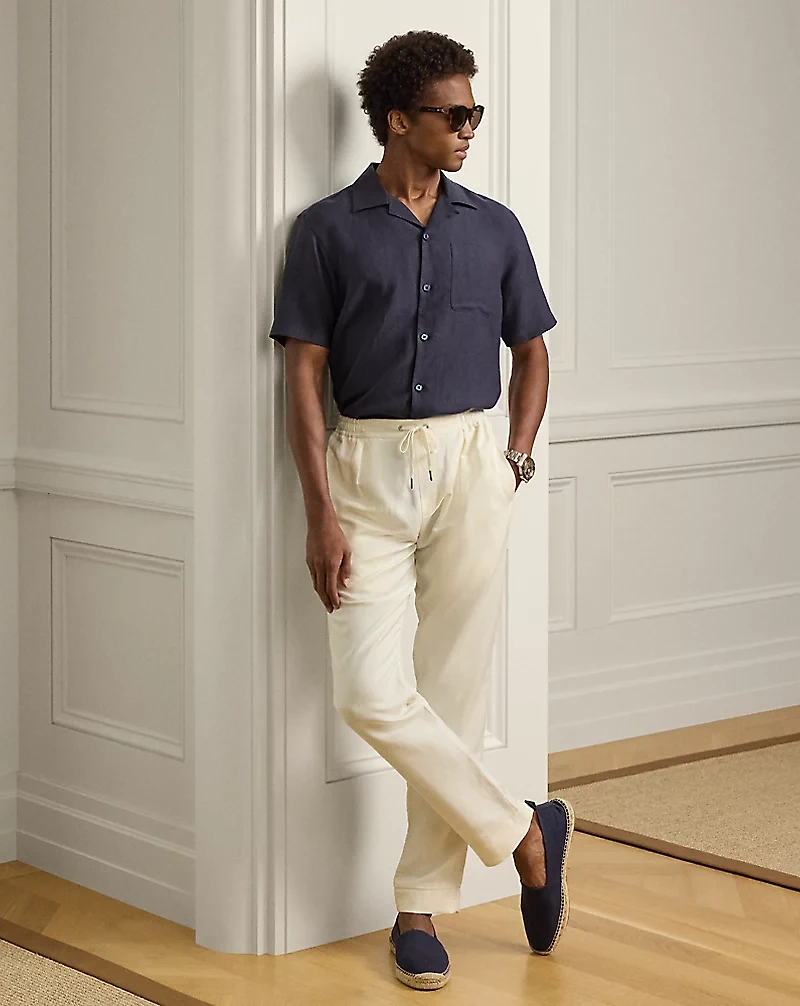 Silk-Linen Camp Shirt
