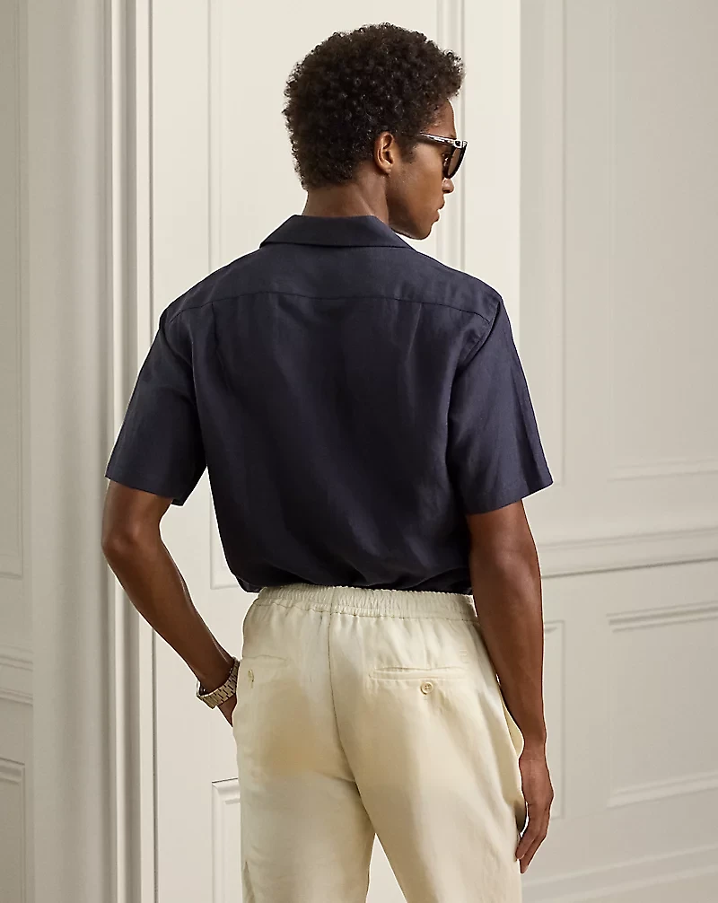 Silk-Linen Camp Shirt