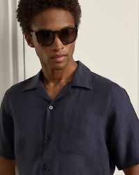 Silk-Linen Camp Shirt