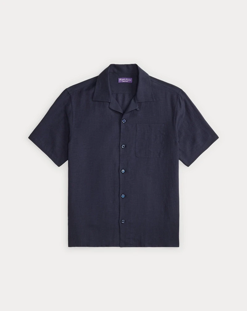 Silk-Linen Camp Shirt