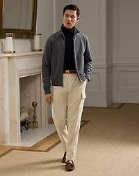 Cotton-Cashmere Fleece Track Jacket
