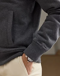 Cotton-Cashmere Fleece Track Jacket