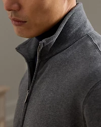 Cotton-Cashmere Fleece Track Jacket