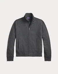 Cotton-Cashmere Fleece Track Jacket