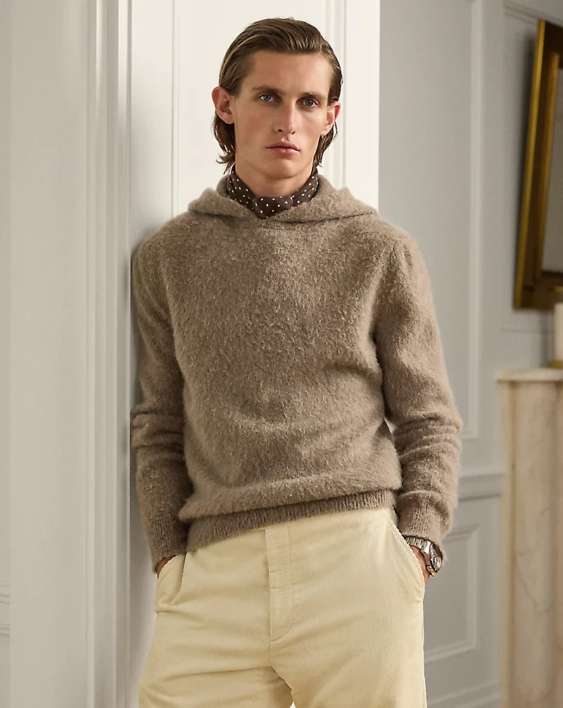 Cashmere-Wool Hooded Sweater
