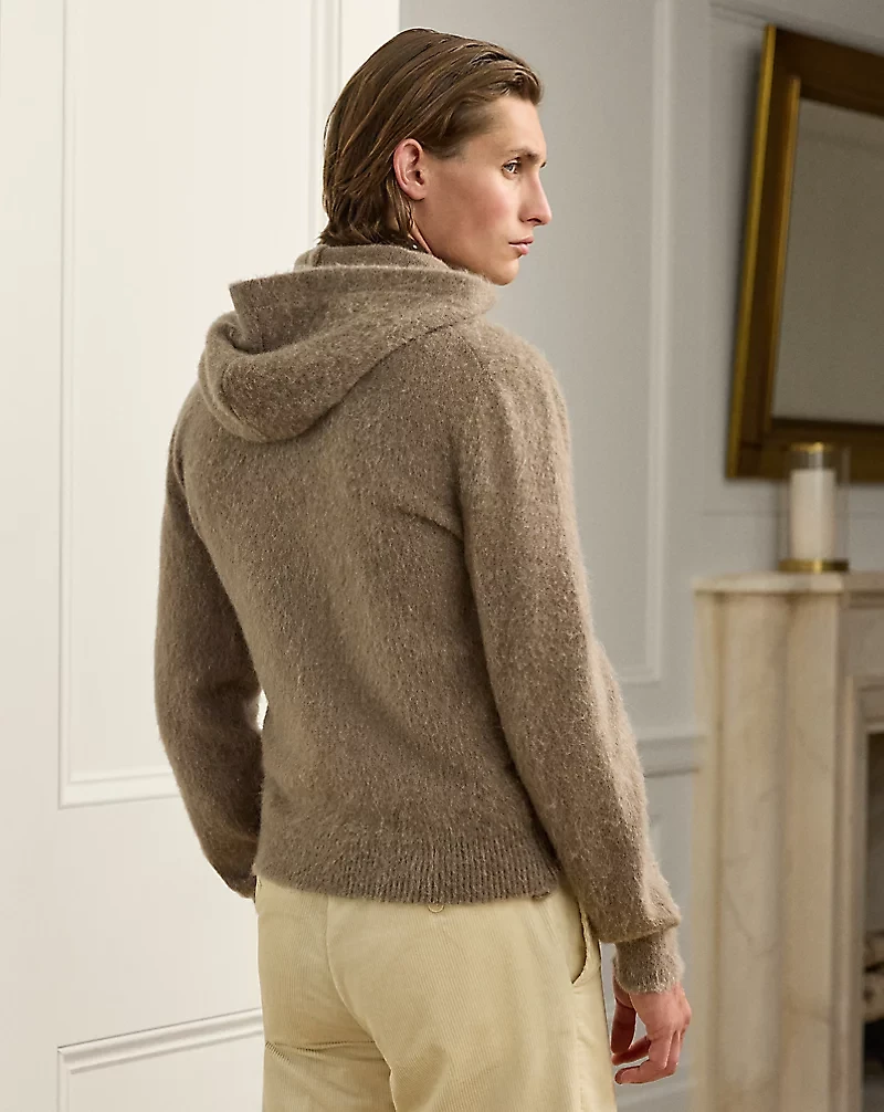 Cashmere-Wool Hooded Sweater