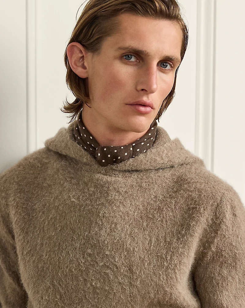 Cashmere-Wool Hooded Sweater