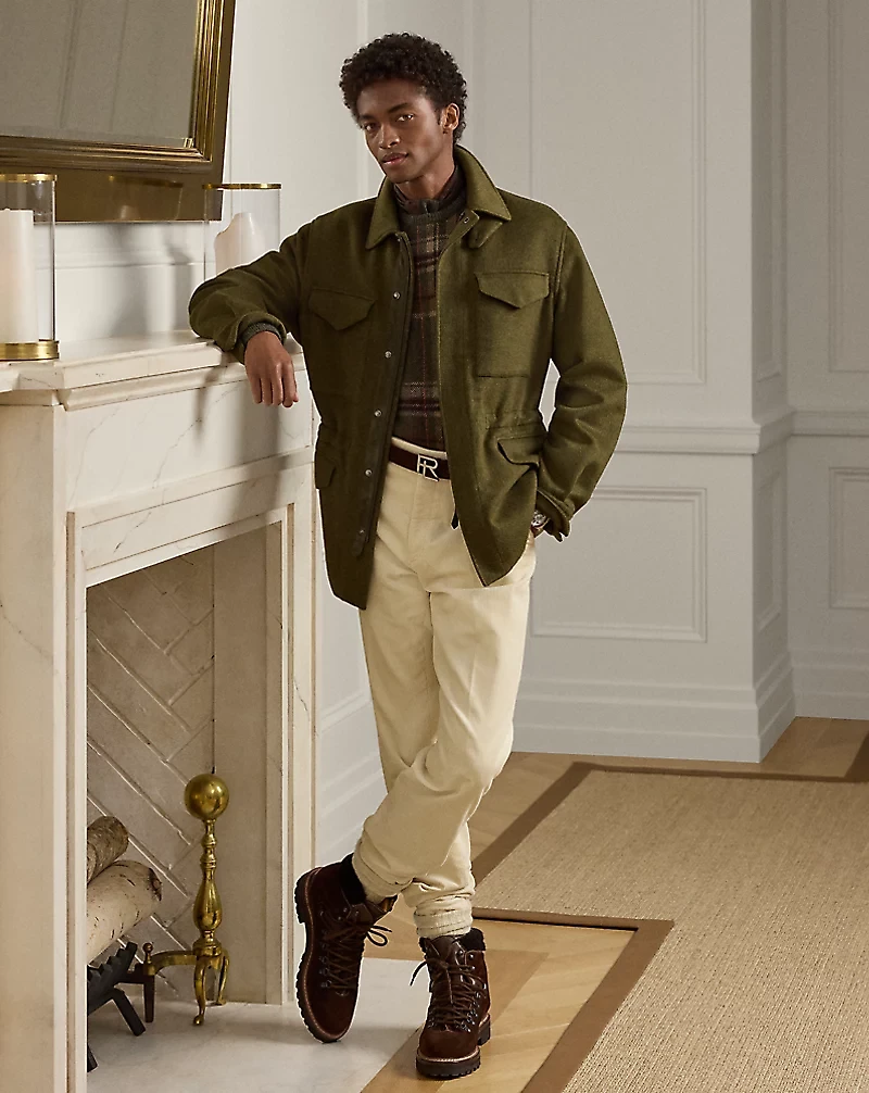 Plaid Brushed Wool-Blend Sweater