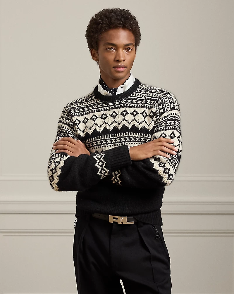 Fair Isle Cashmere Crewneck Sweater