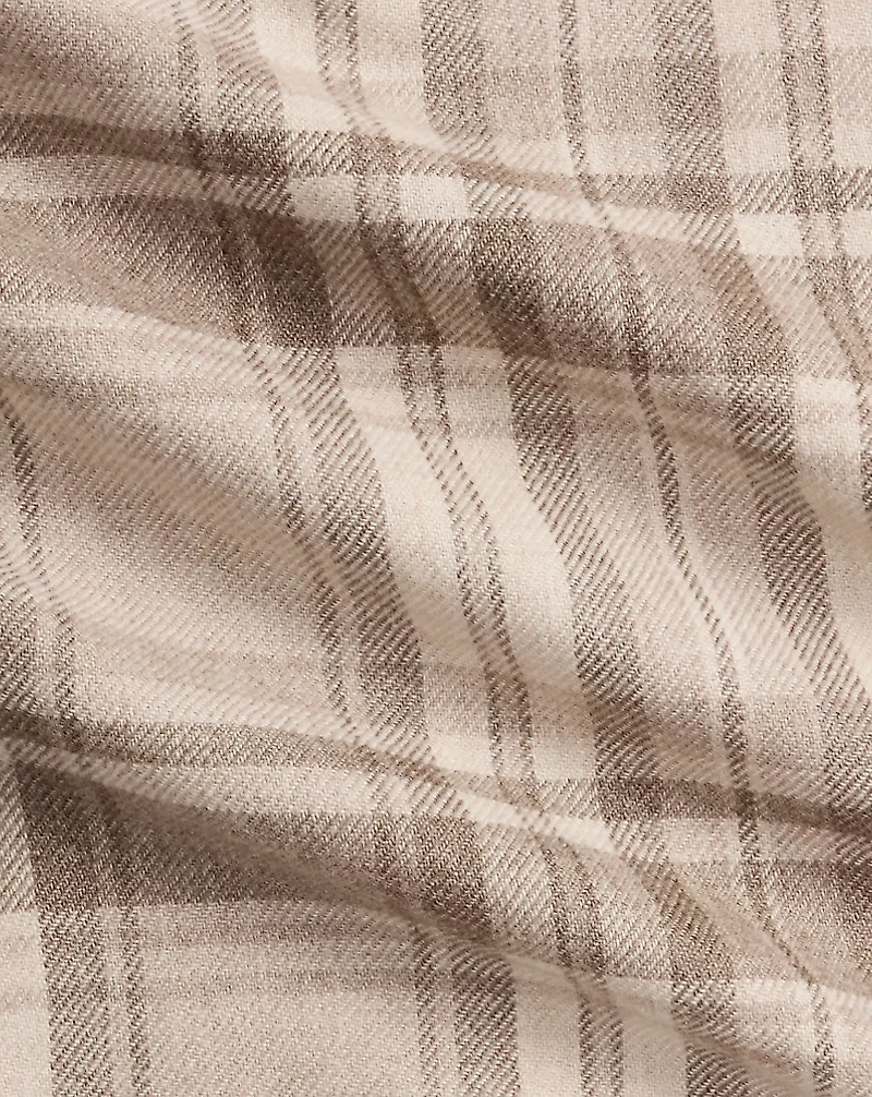 Plaid Wool-Silk-Cashmere Shirt