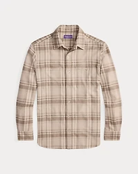 Plaid Wool-Silk-Cashmere Shirt
