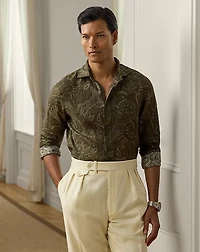 Paisley-Print Linen Shirt
