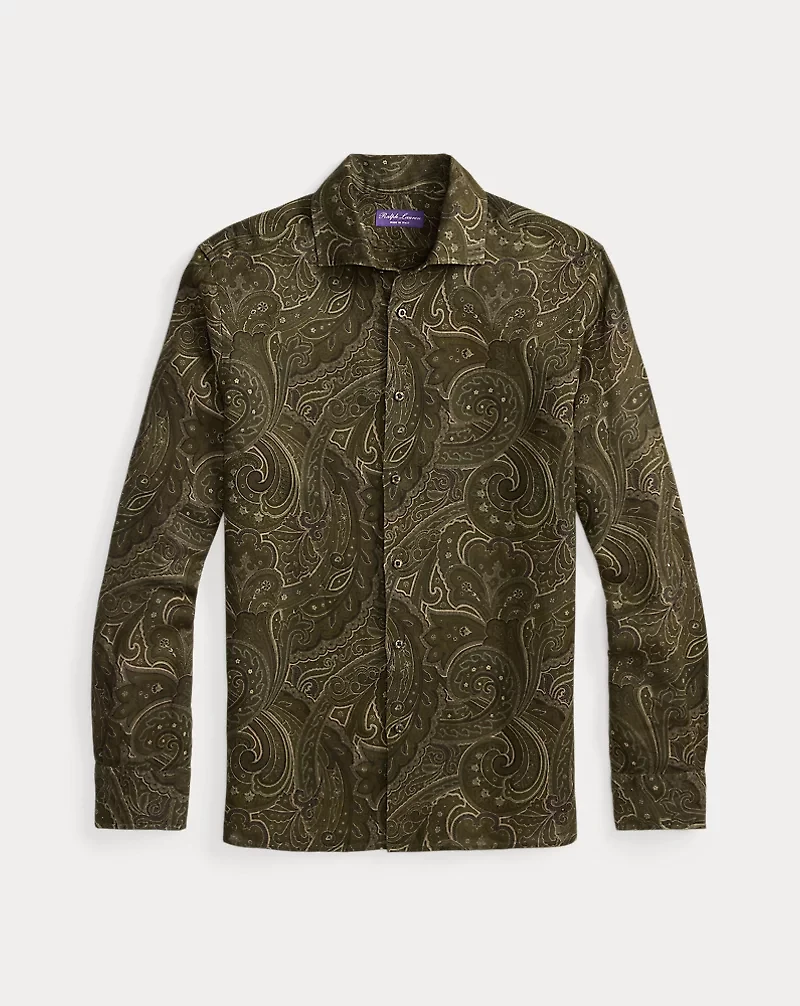 Paisley-Print Linen Shirt