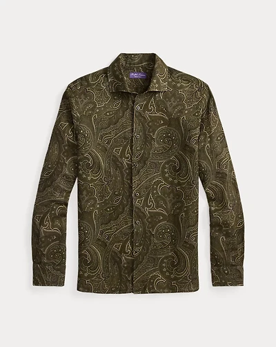Paisley-Print Linen Shirt