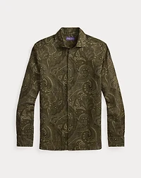 Paisley-Print Linen Shirt