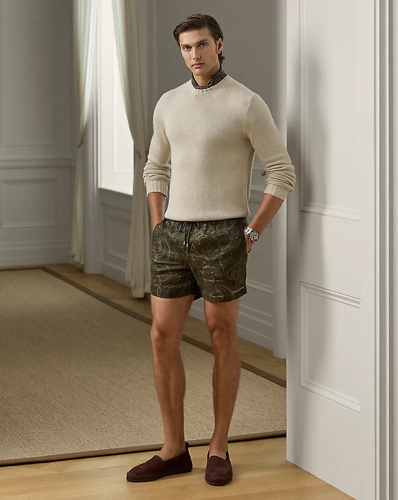 4.5-Inch Amalfi Paisley Linen Swim Trunk