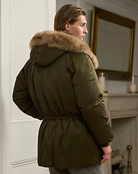 Shearling-Trimmed Down Parka