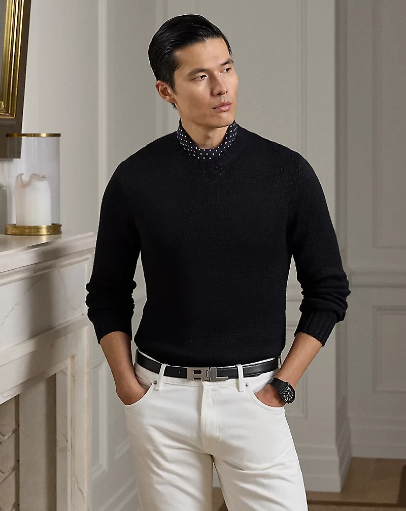 Silk-Linen Crewneck Sweater