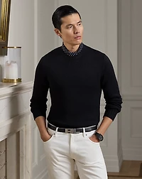 Silk-Linen Crewneck Sweater