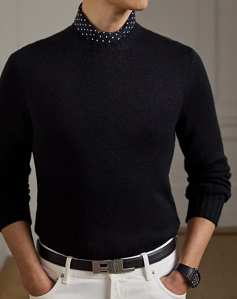 Silk-Linen Crewneck Sweater