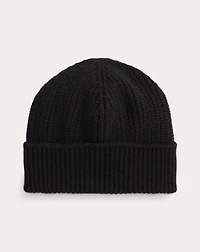 Rib-Knit Cashmere Beanie