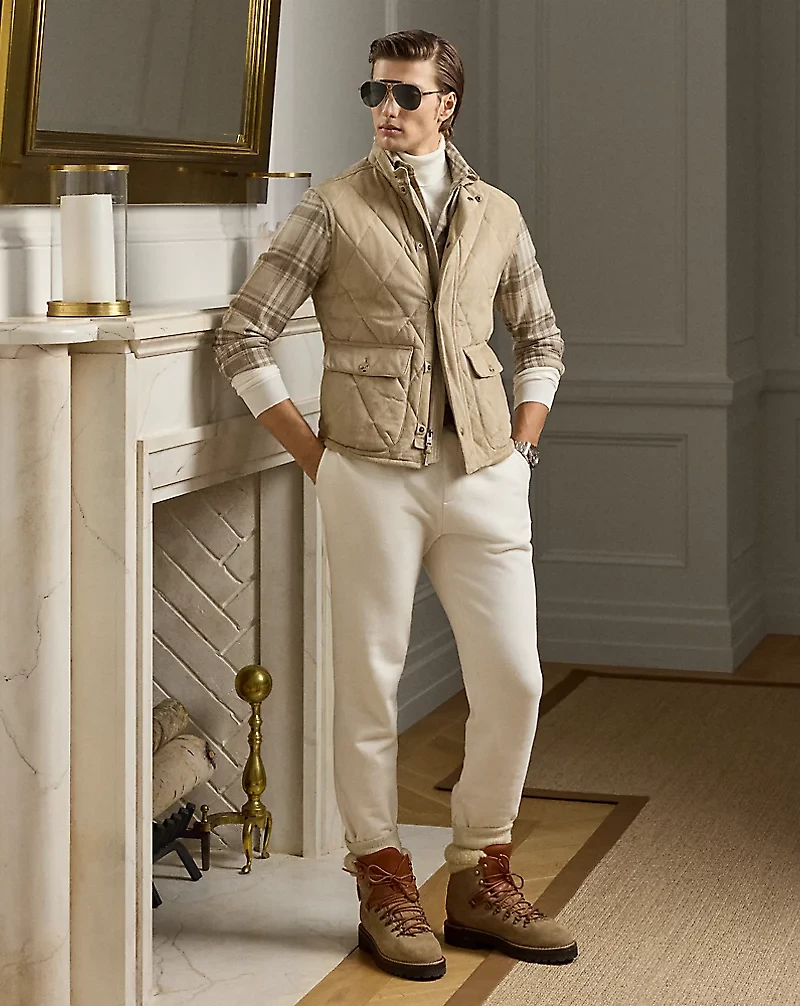 Carleton Quilted Suede Vest
